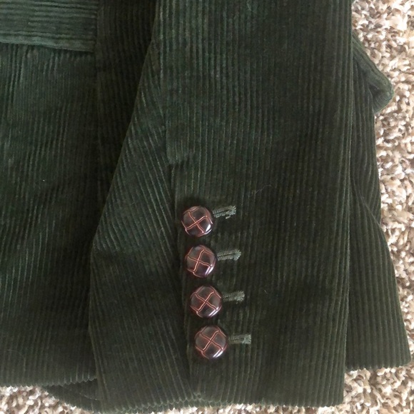L.L Bean Green Corduroy Blazer Style Jacket 10 Reg - Picture 9 of 10